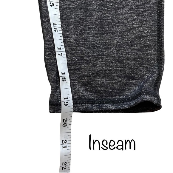 Athleta Black Marled Athletic Cropped Capri Pull On Legging Tights Size Small - Picture 13 of 17